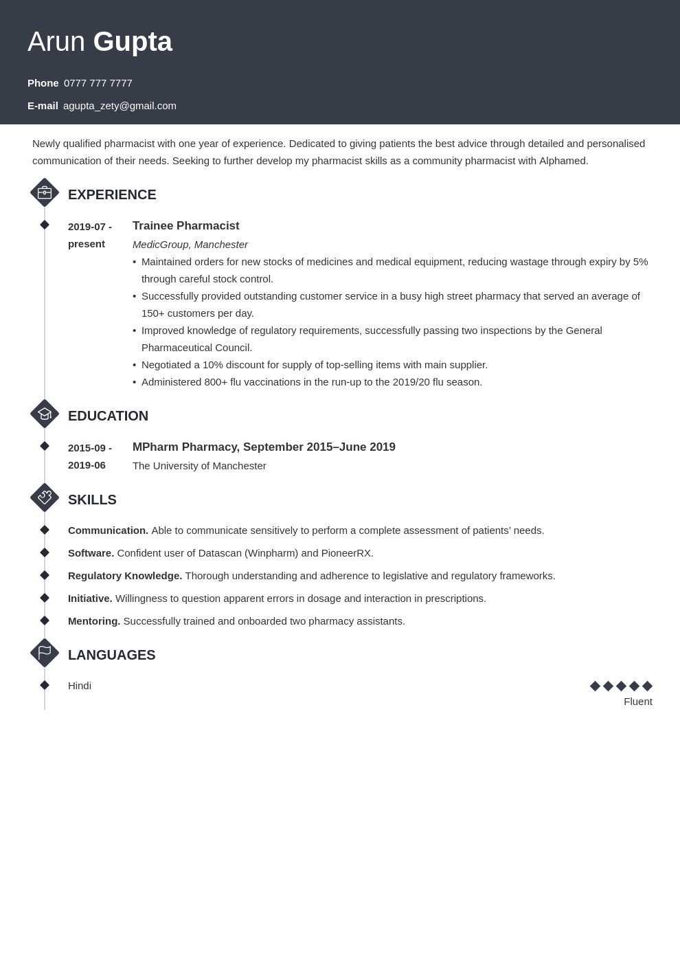 Create The Perfect Pharmacist CV: Template & Writing Guide