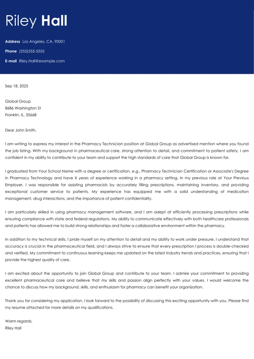 sample cover letter example