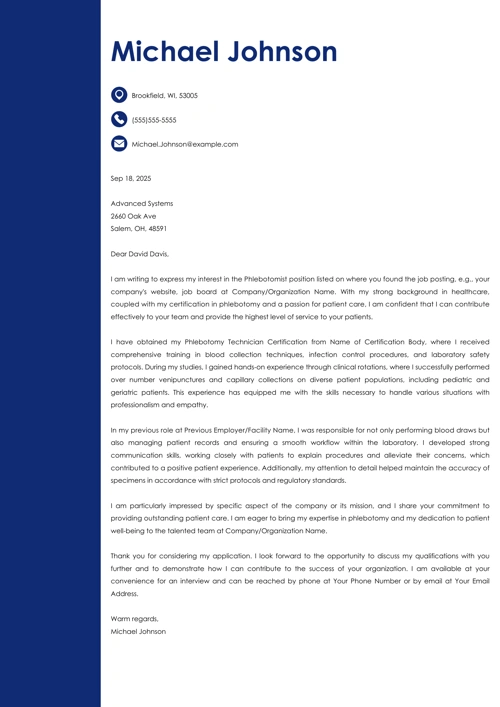 sample cover letter example