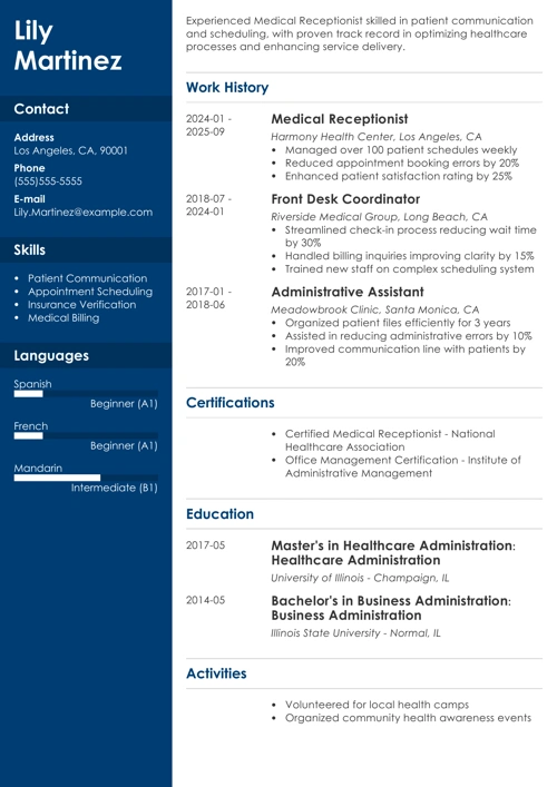 sample resume example