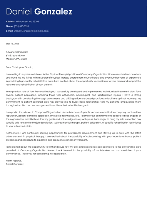 sample cover letter example