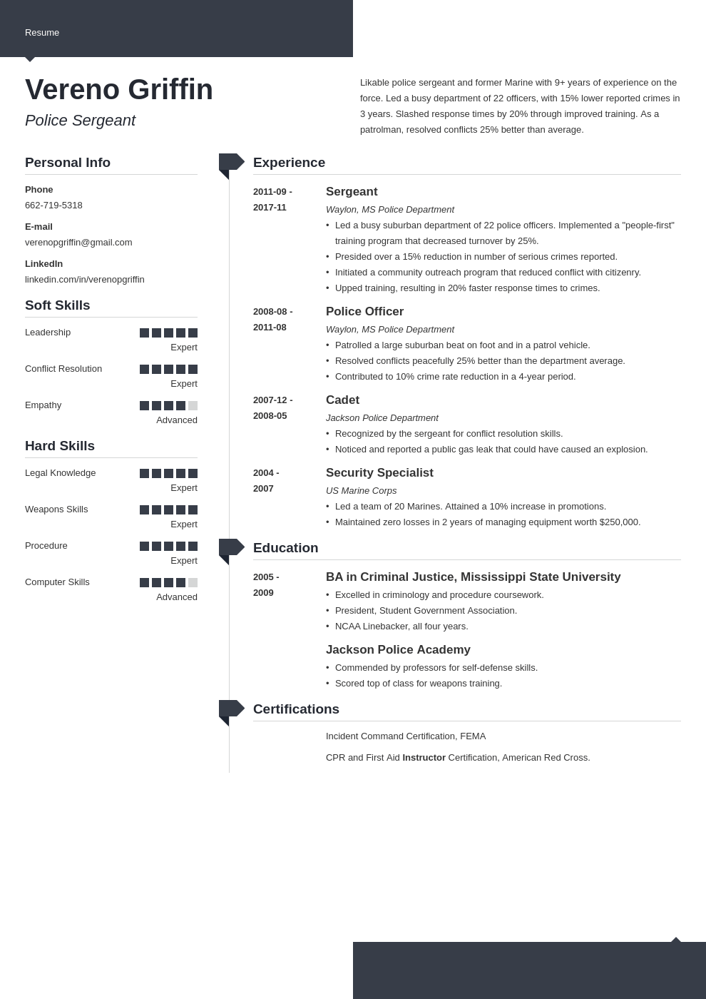 police officer resume example template modern