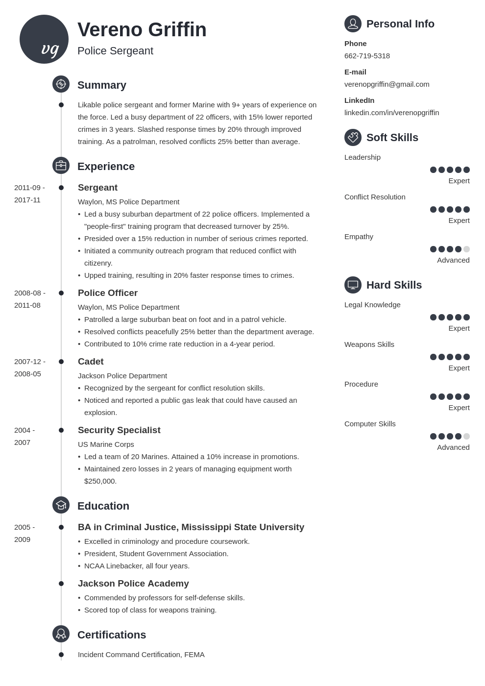 police officer resume example template primo