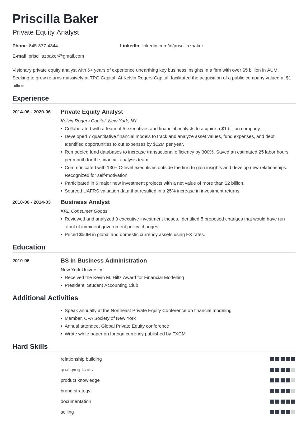 Private Equity Resume Examples and Guide [10+ Tips]