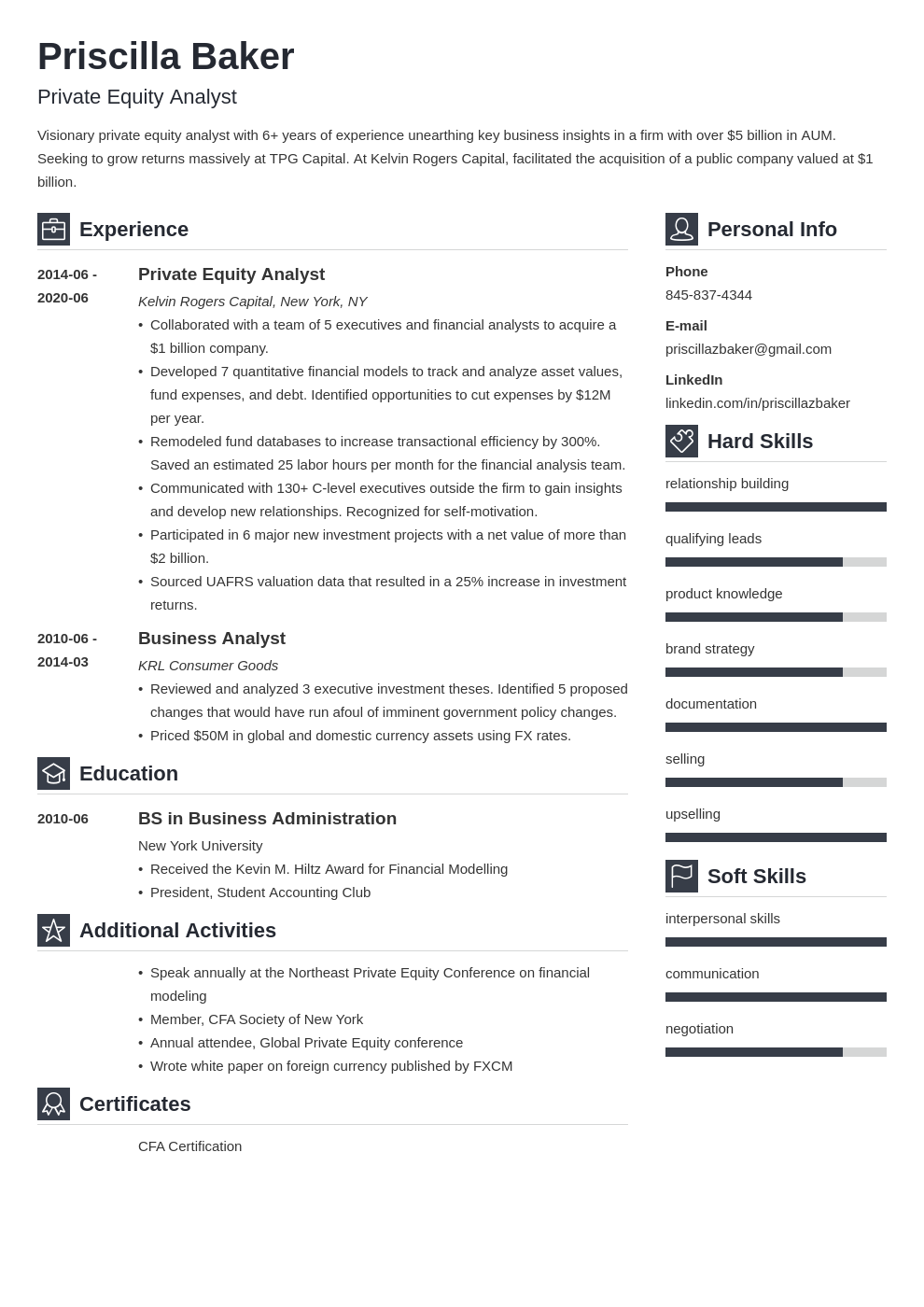 Private Equity Resume Examples and Guide [10+ Tips]