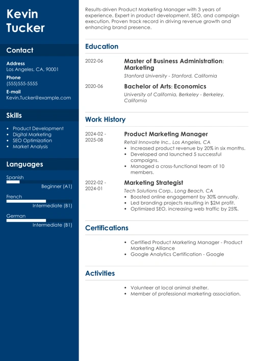 sample resume example