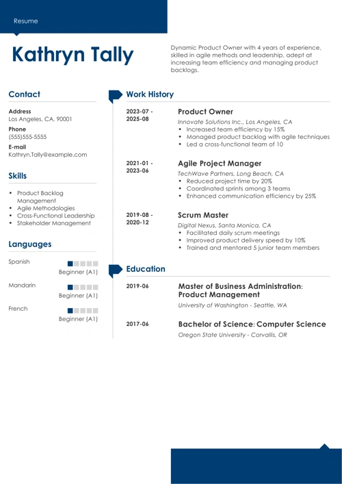 sample resume example