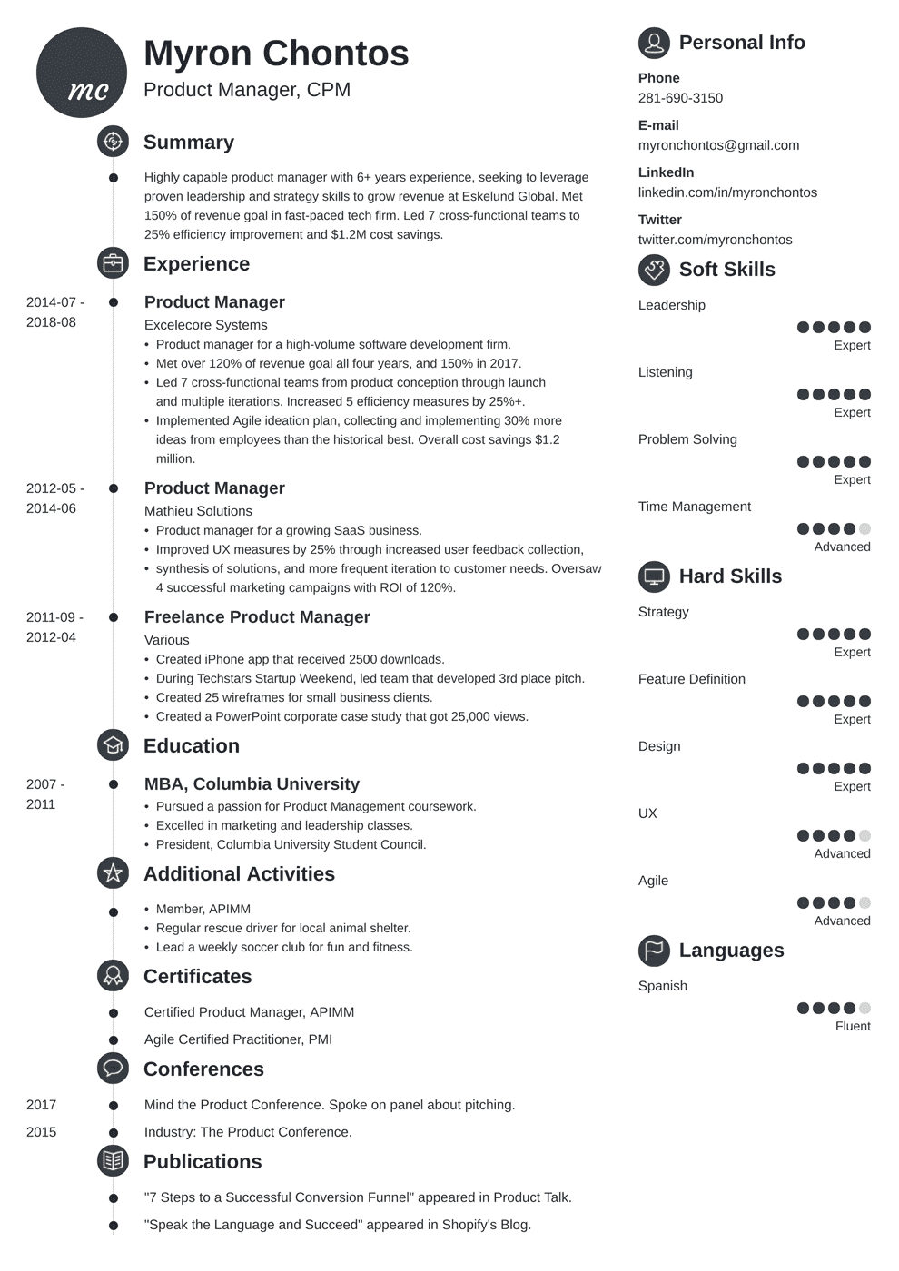 Product Manager Resume Examples (Guide & Template)