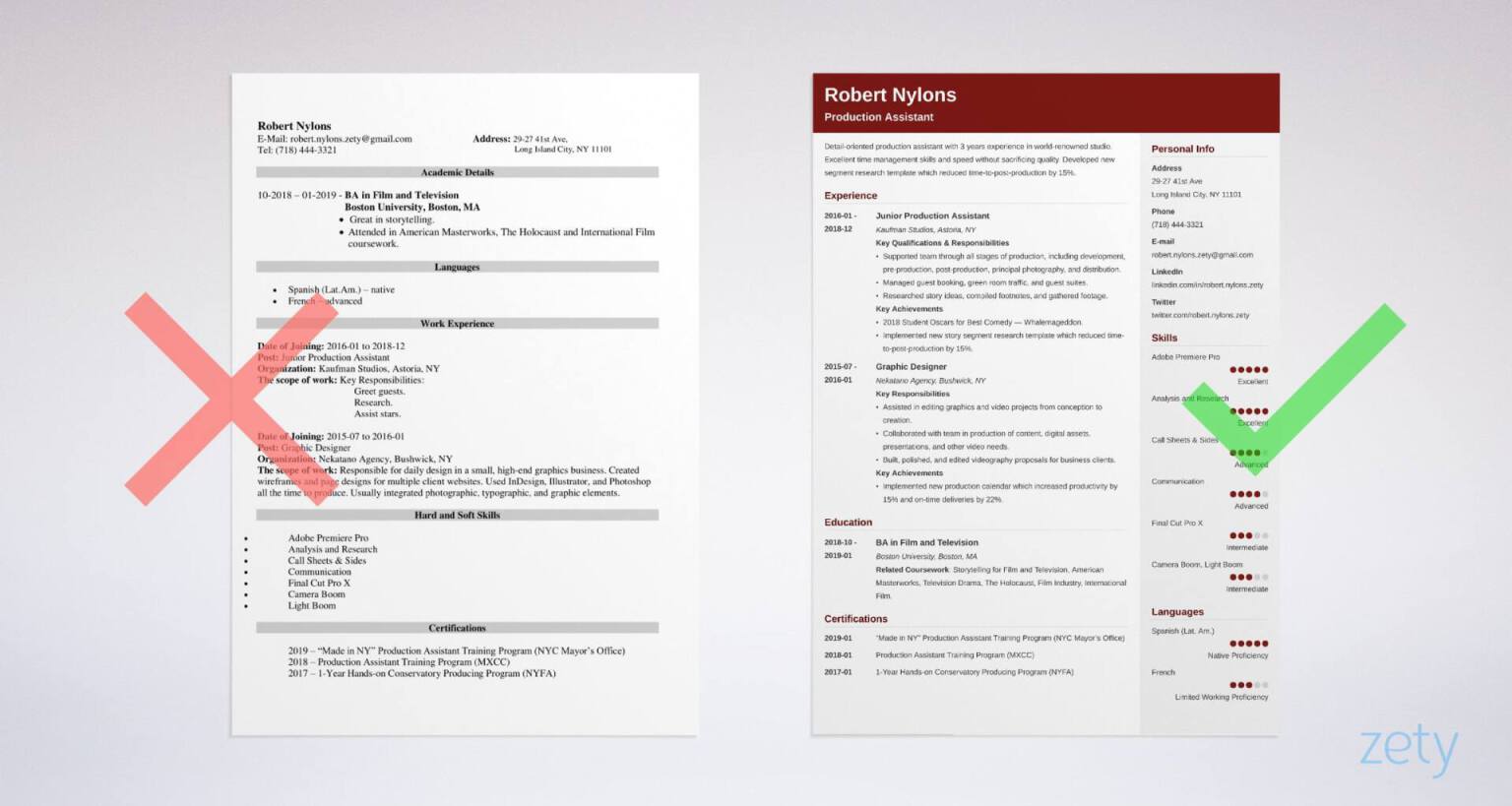 production assistant resume templates