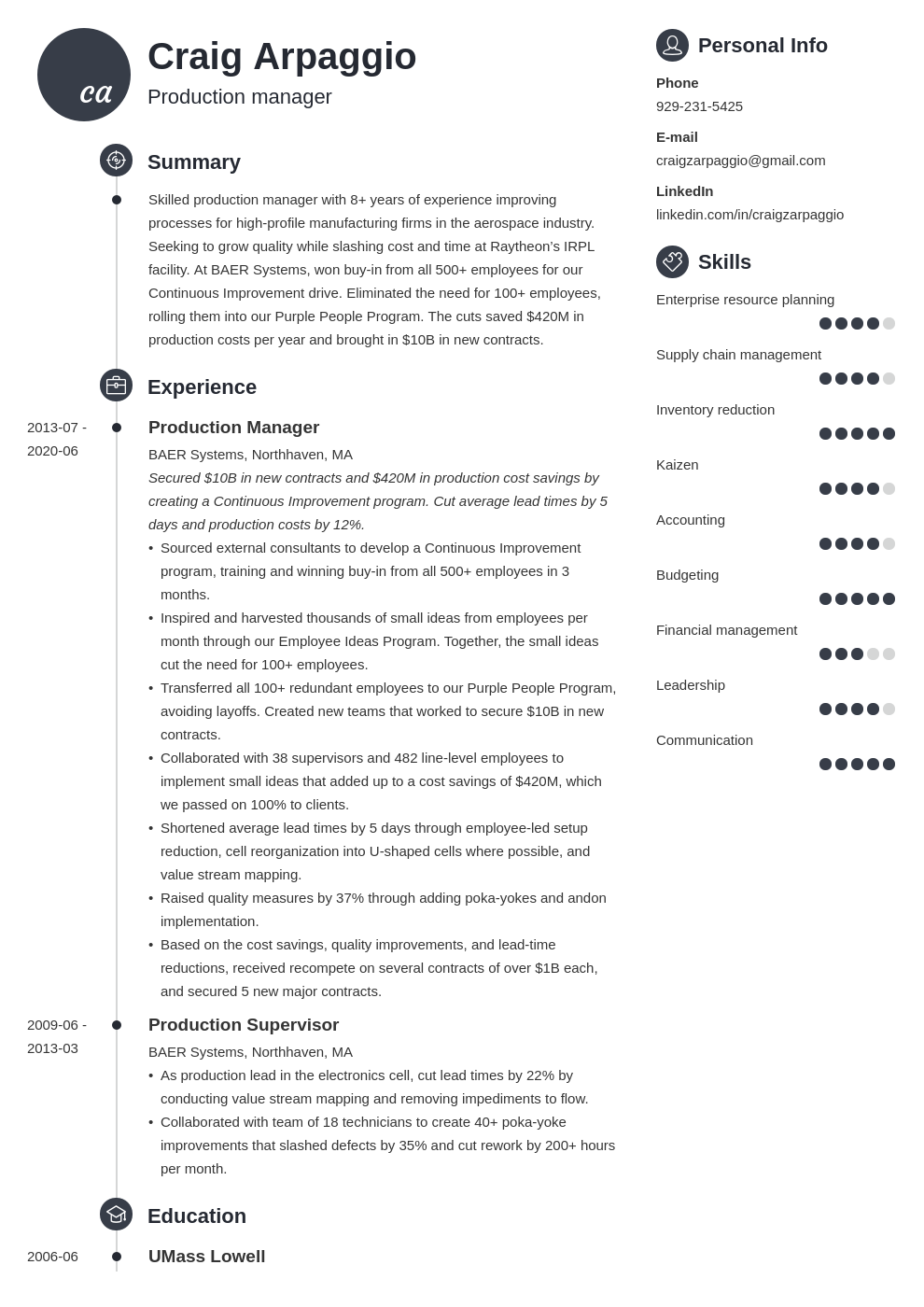 Production Manager Resume Examples and Guide [10+ Tips]