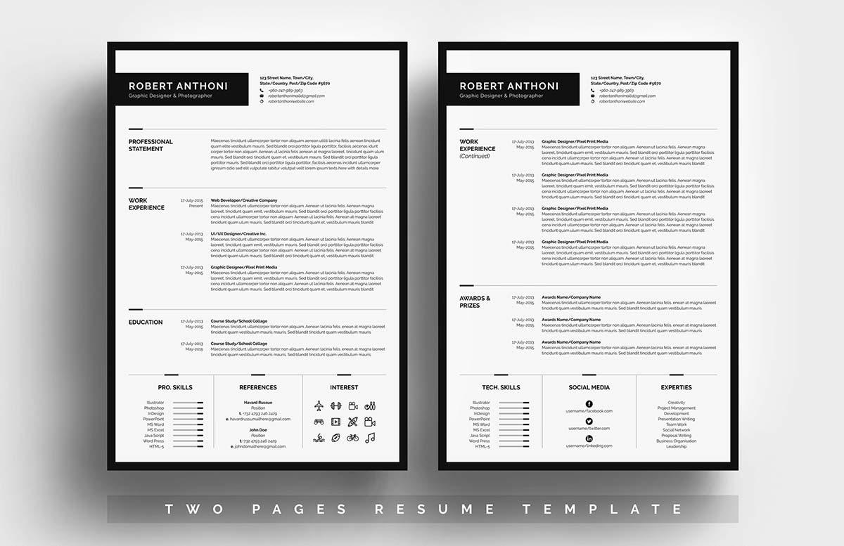 resume templates for pages free professional