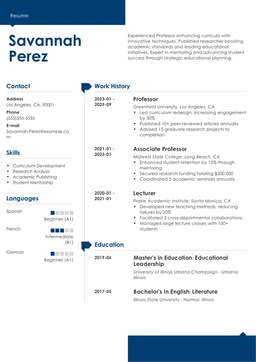sample resume example
