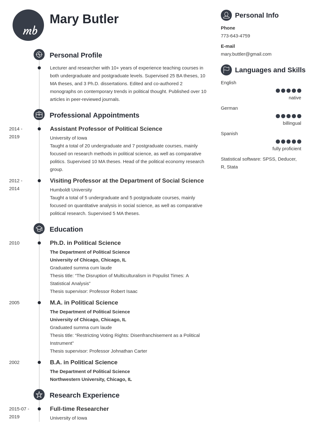 professor cv example template primo