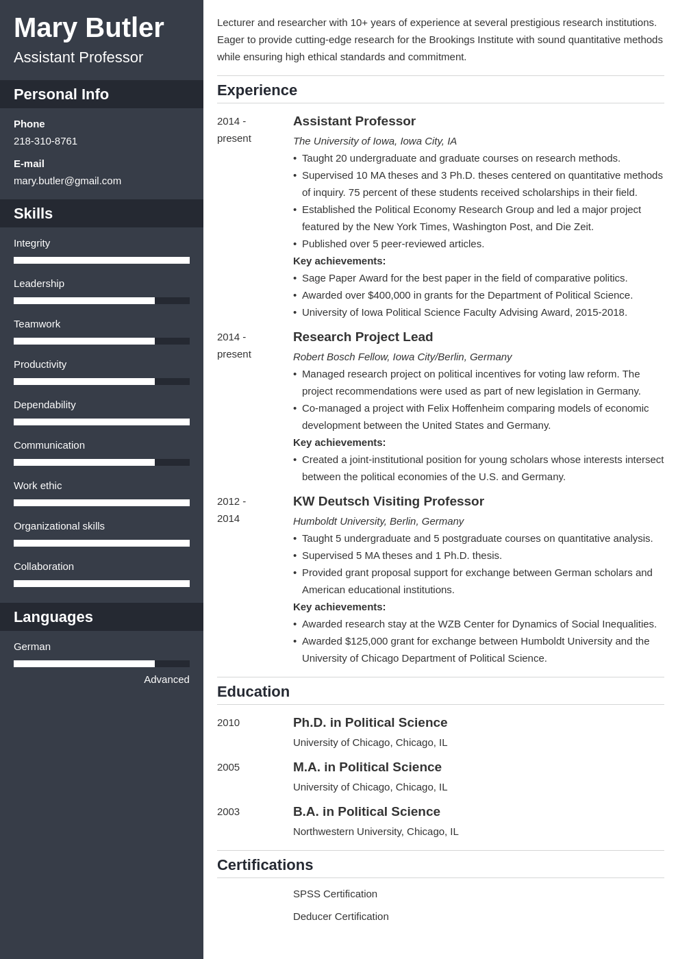 professor resume example template cascade