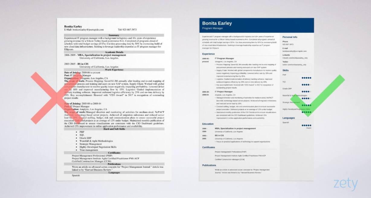 Program Manager Resume Word Template   Program Manager Resume Example 1 