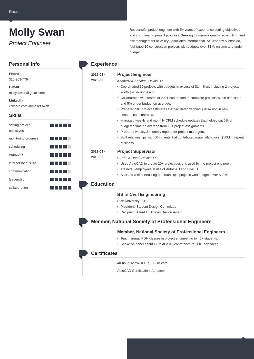 Project Engineer Resume Examples Guide 10 Tips