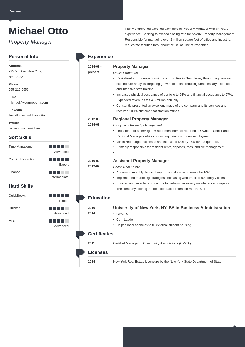 property manager resume example template modern