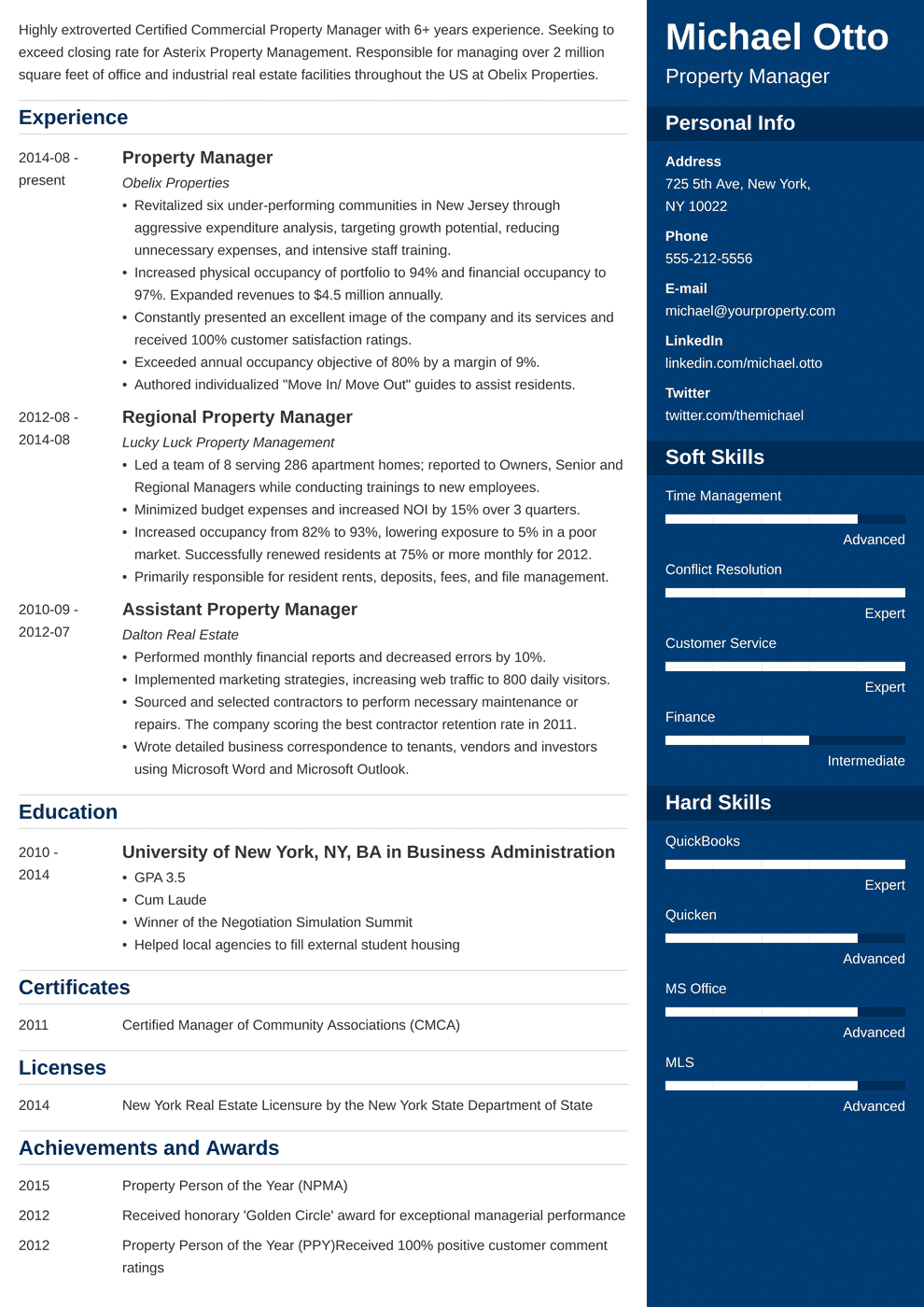 Property Manager Resume Examples To Apply In 2024