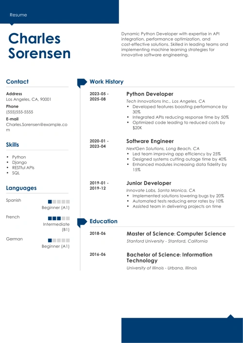 sample resume example