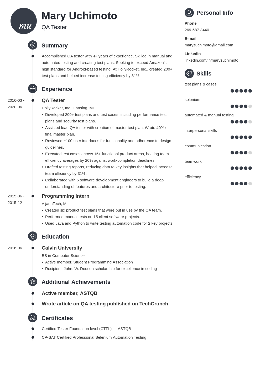 QA Tester Resume: Examples for IT Software Testers