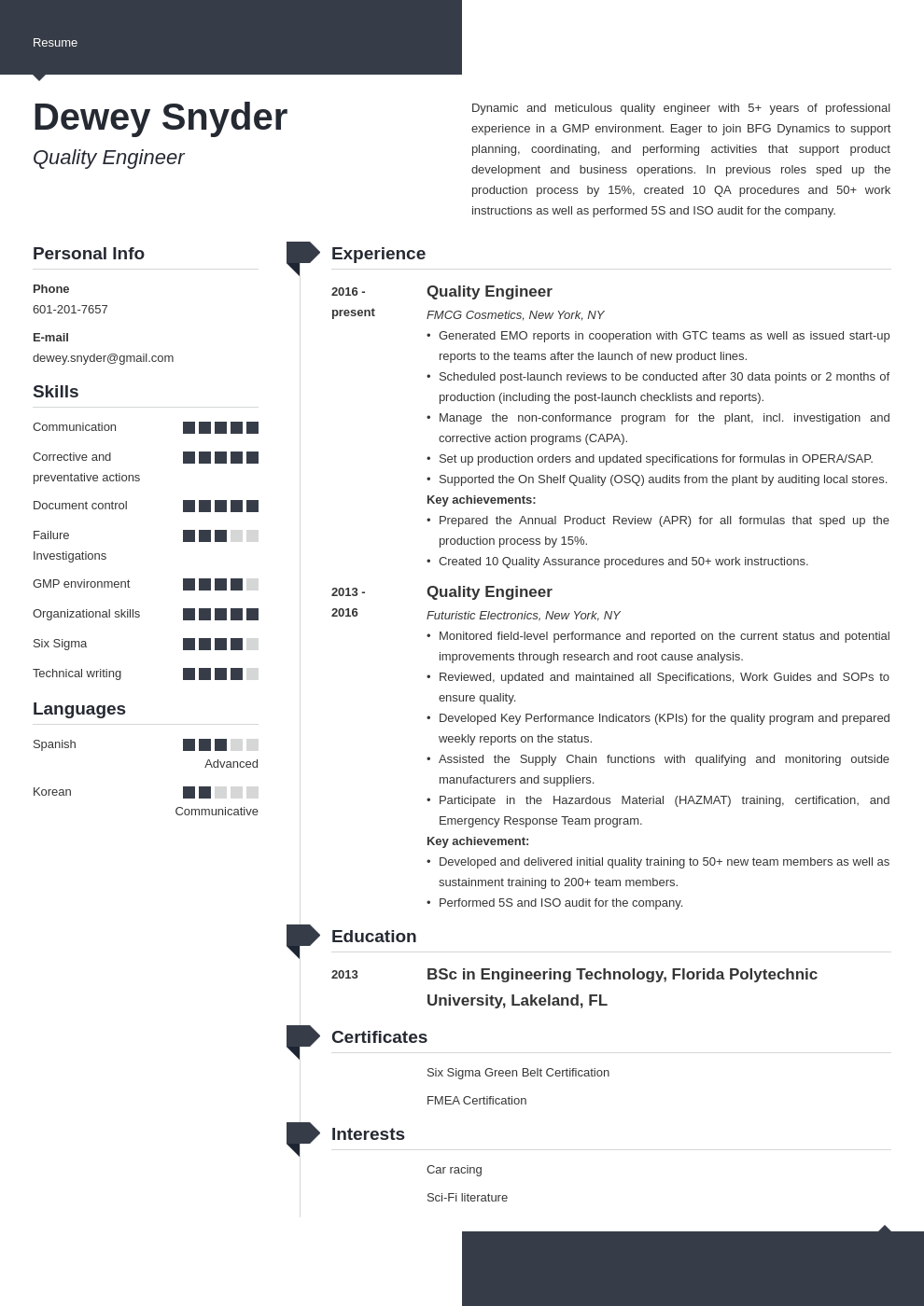 quality engineer resume example template modern