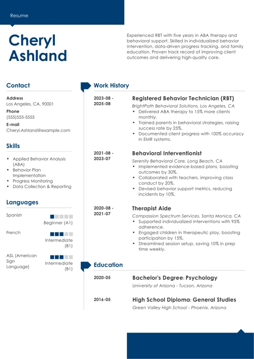 sample resume example