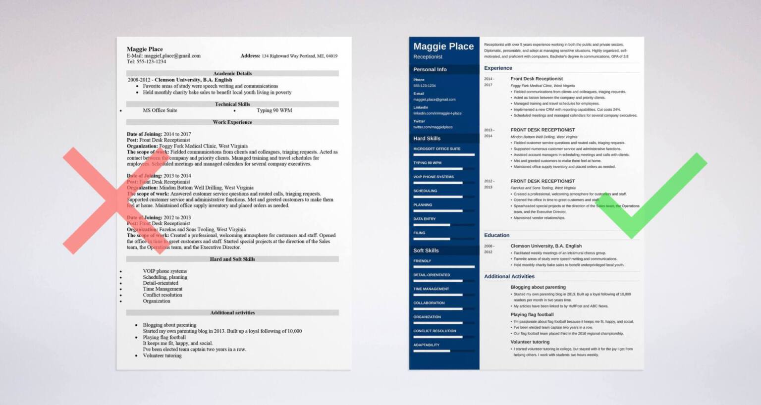 Receptionist Resume Examples (Skills, Job Description & Tips)