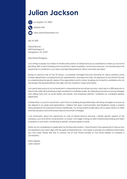 sample cover letter example