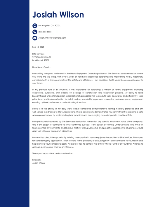 sample cover letter example