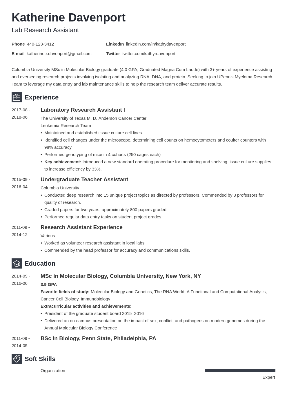 Resume Question - Include Non-First Author Papers? : r/labrats