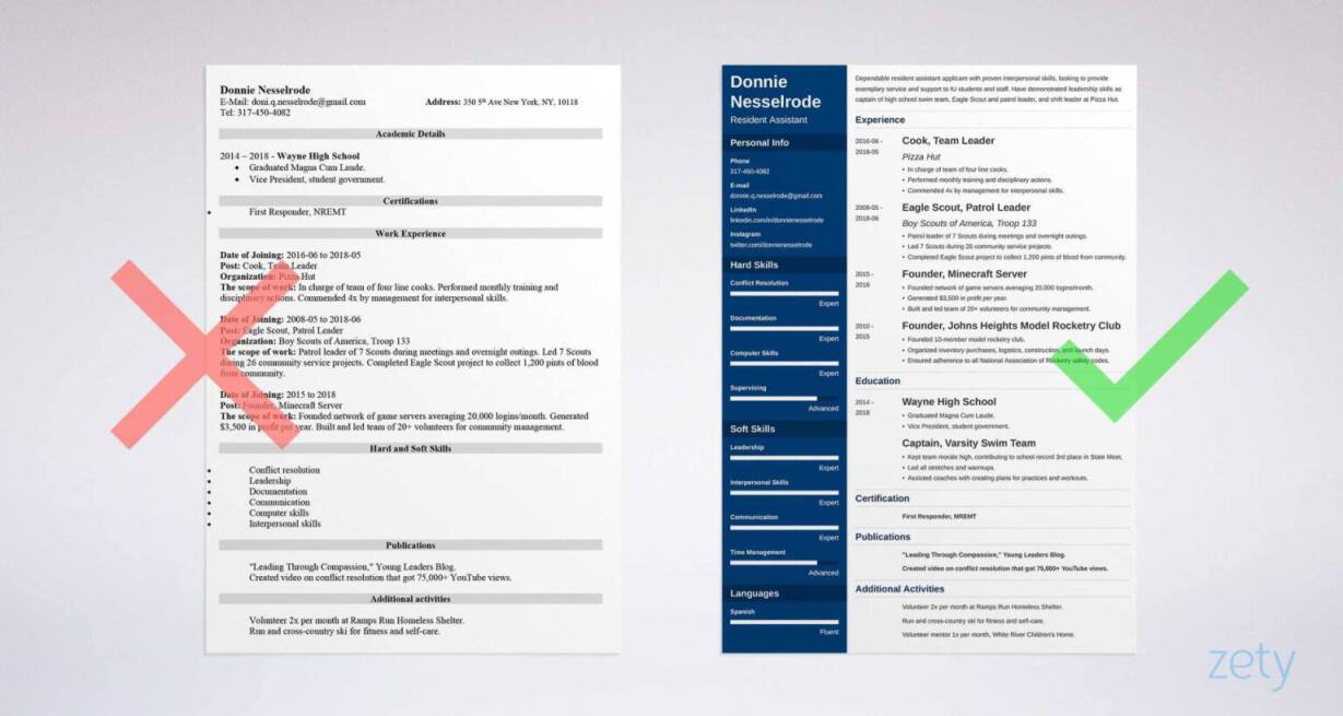 Resident Assistant Resume Examples & How To Show RA On A