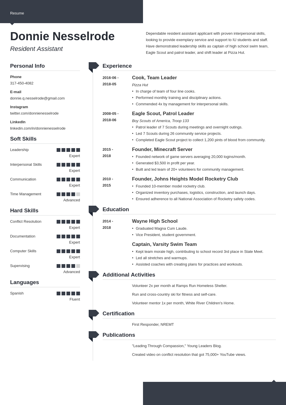 resident assistant resume example template modern
