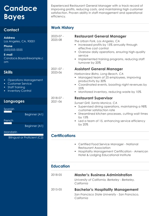 sample resume example