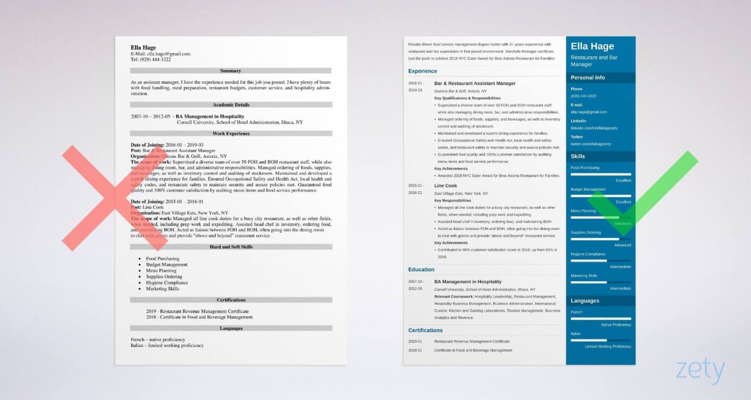 Restaurant Manager Resume Examples Job Description, Skills