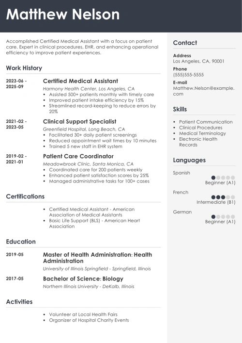sample resume example
