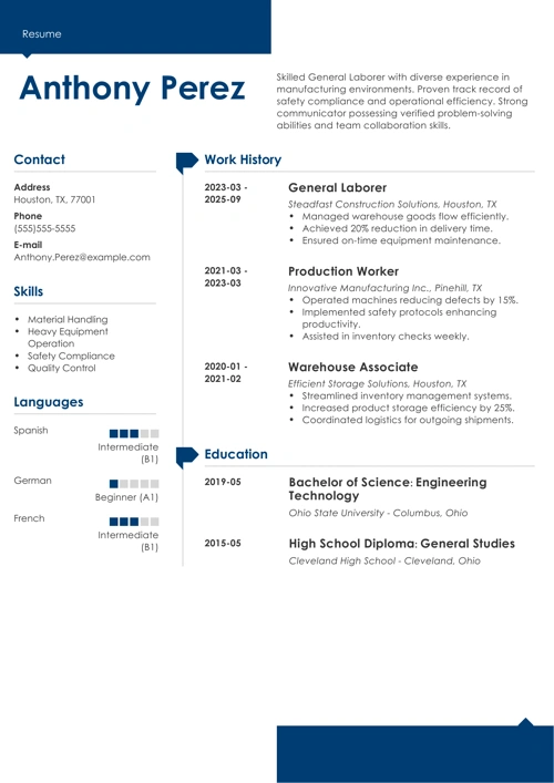 sample resume example
