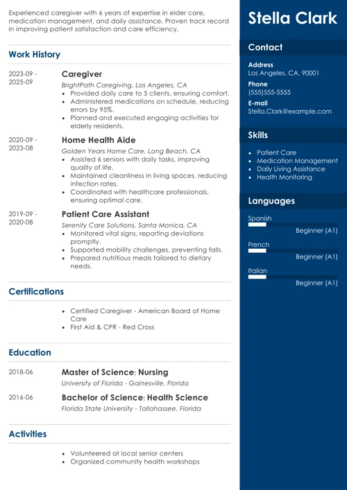 sample resume example