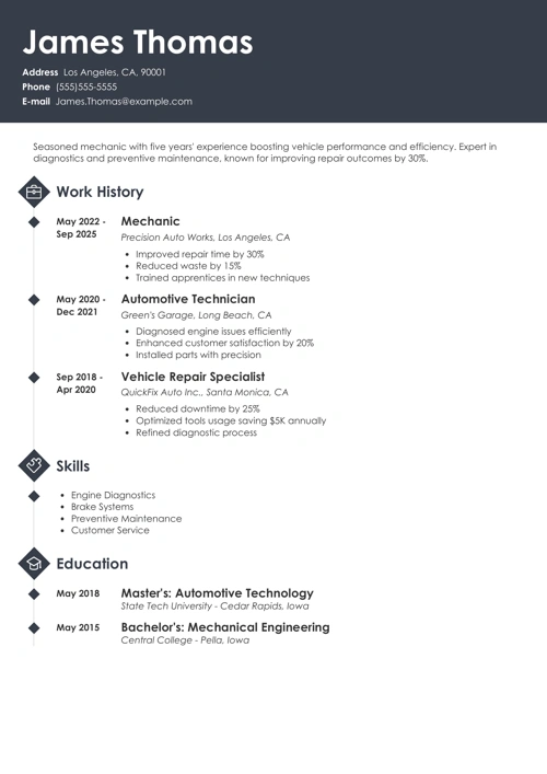 A comparison between a simple resume and an attractive, well-organized resume created with the Zety resume builder, showcasing the Cubic resume template with a slim, full-color header section and a two-column layout that highlights the candidate's contact information and proficiencies on the right-hand side of the page.