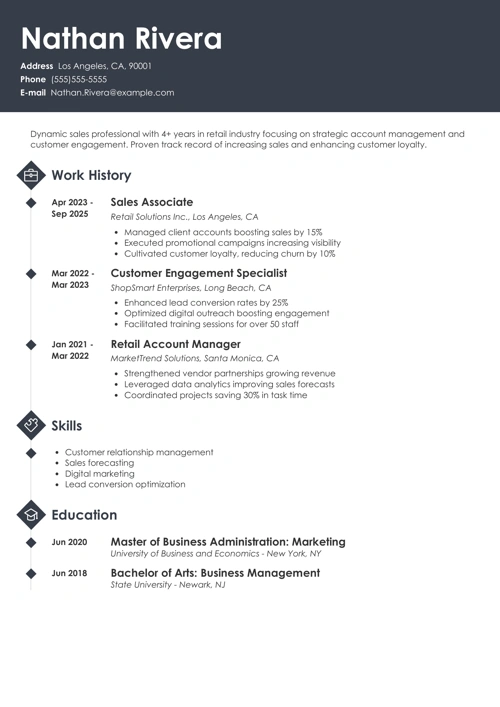 sample resume example