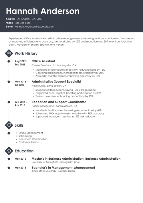 sample resume example