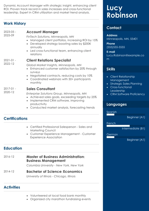 sample resume example