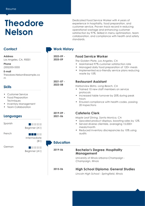 sample resume example