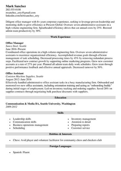 resume examples bullet points