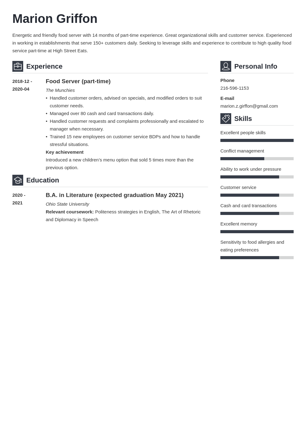 Resume for a PartTime Job Template and How to Write