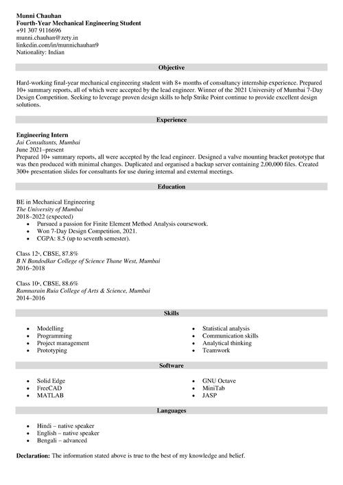 Resume Format 2024 For Freshers Irina Angelica