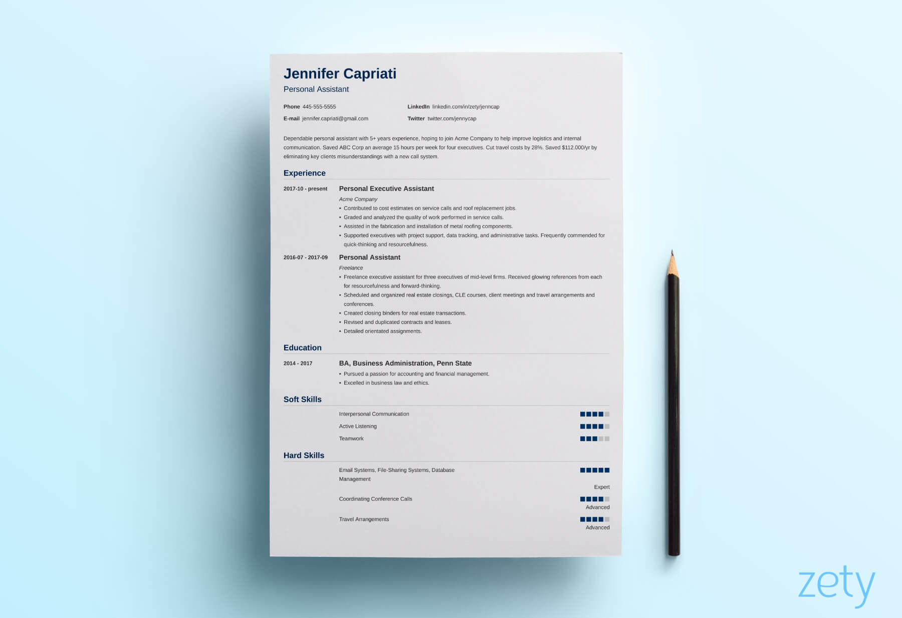 Nanica resume template