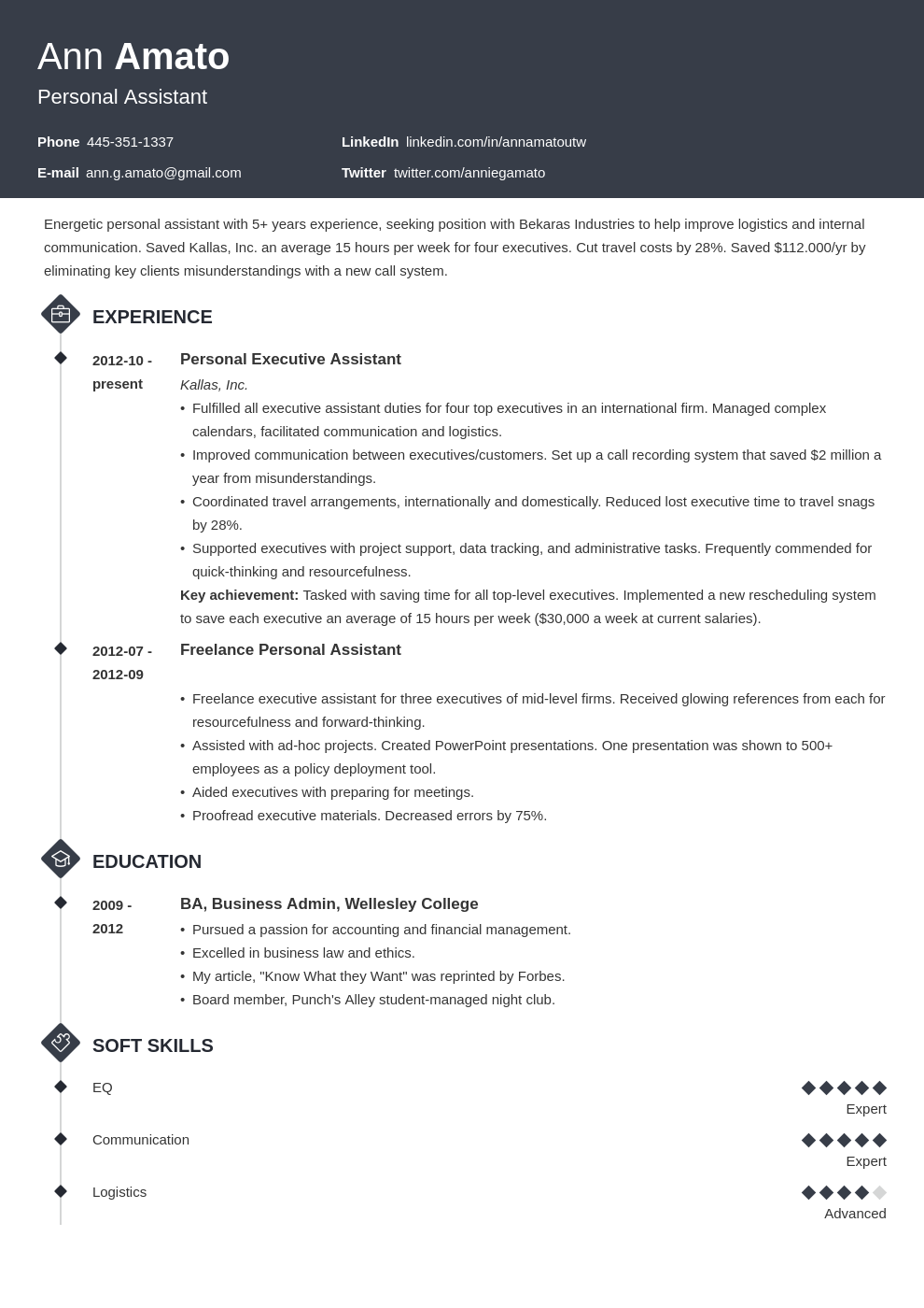 best updated resume format