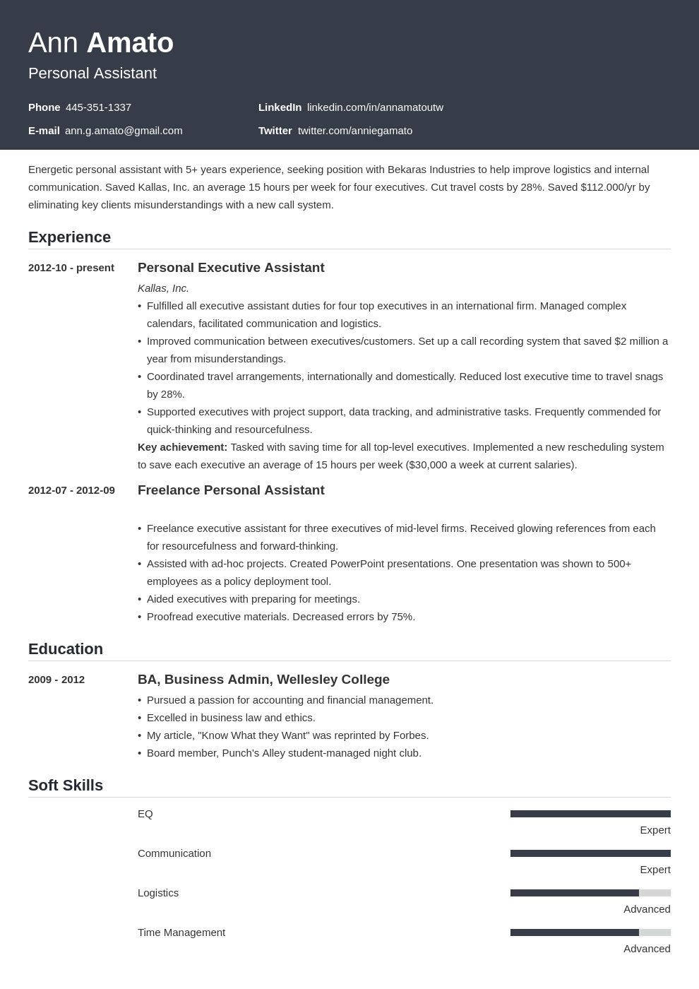 resume format template