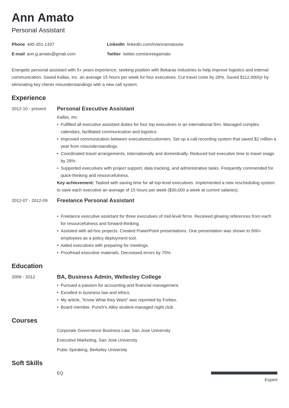 Resume Template For 2024 Eleni Hedwiga