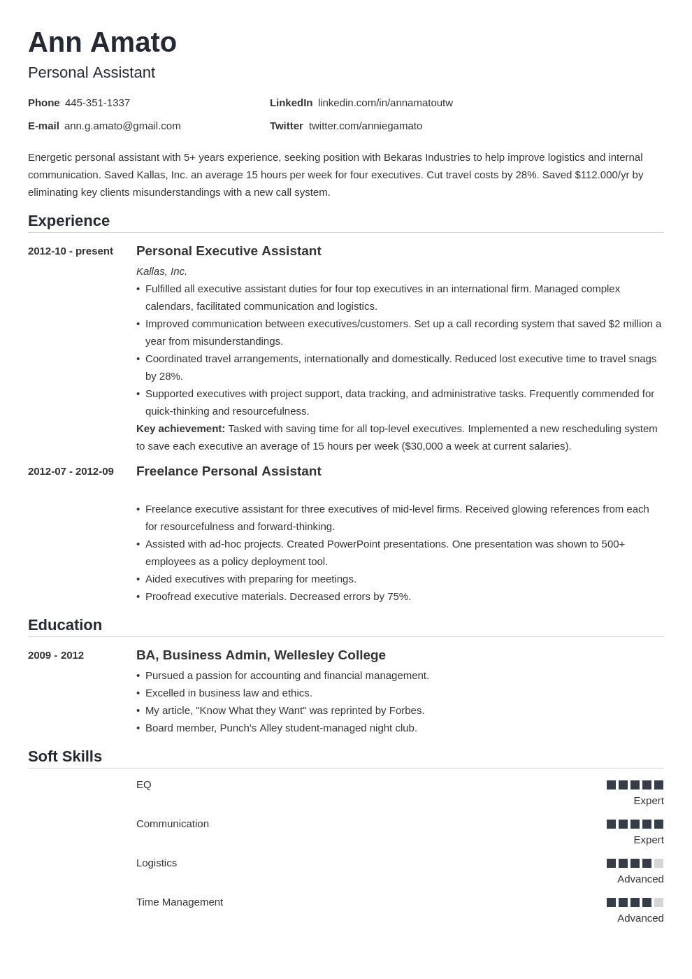Best Resume Format 21 3 Professional Samples